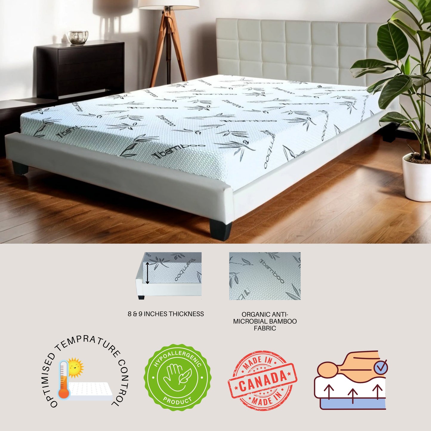 BEXLEY Hand-8-inch & 9-inch Handcrafted Mattress